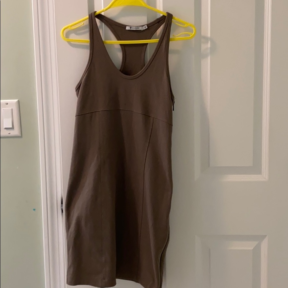 T Alexander Wang high racetrack taupe dress
